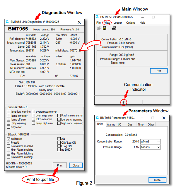 BMT 965检测仪 LINK Software 连接电脑软件设置