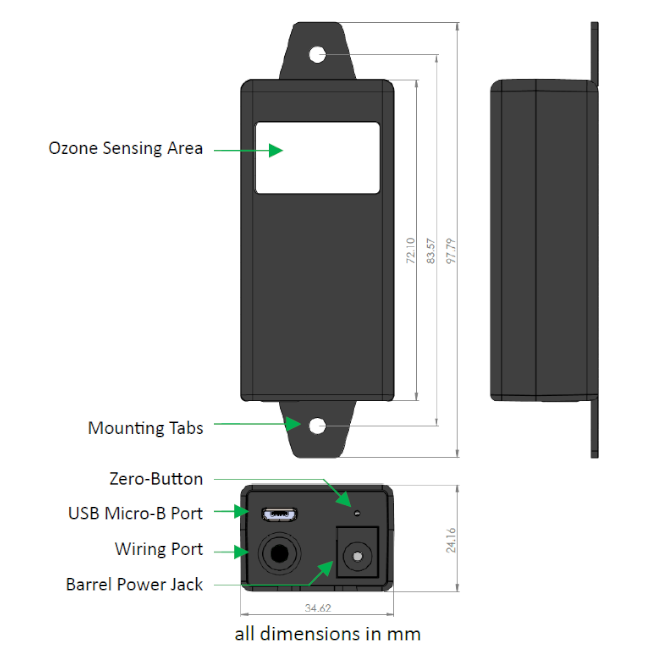 Eco Sensors SM-500/RME-O3臭氧传感器模块 Eco Sensors SM-500/RME-O3臭氧传感器模块